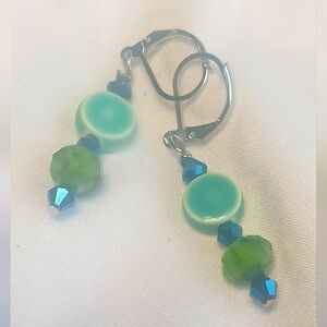 🍒 Dangle Handcrafted Earrings 925  STERLING SILVER HOOKS 🐥